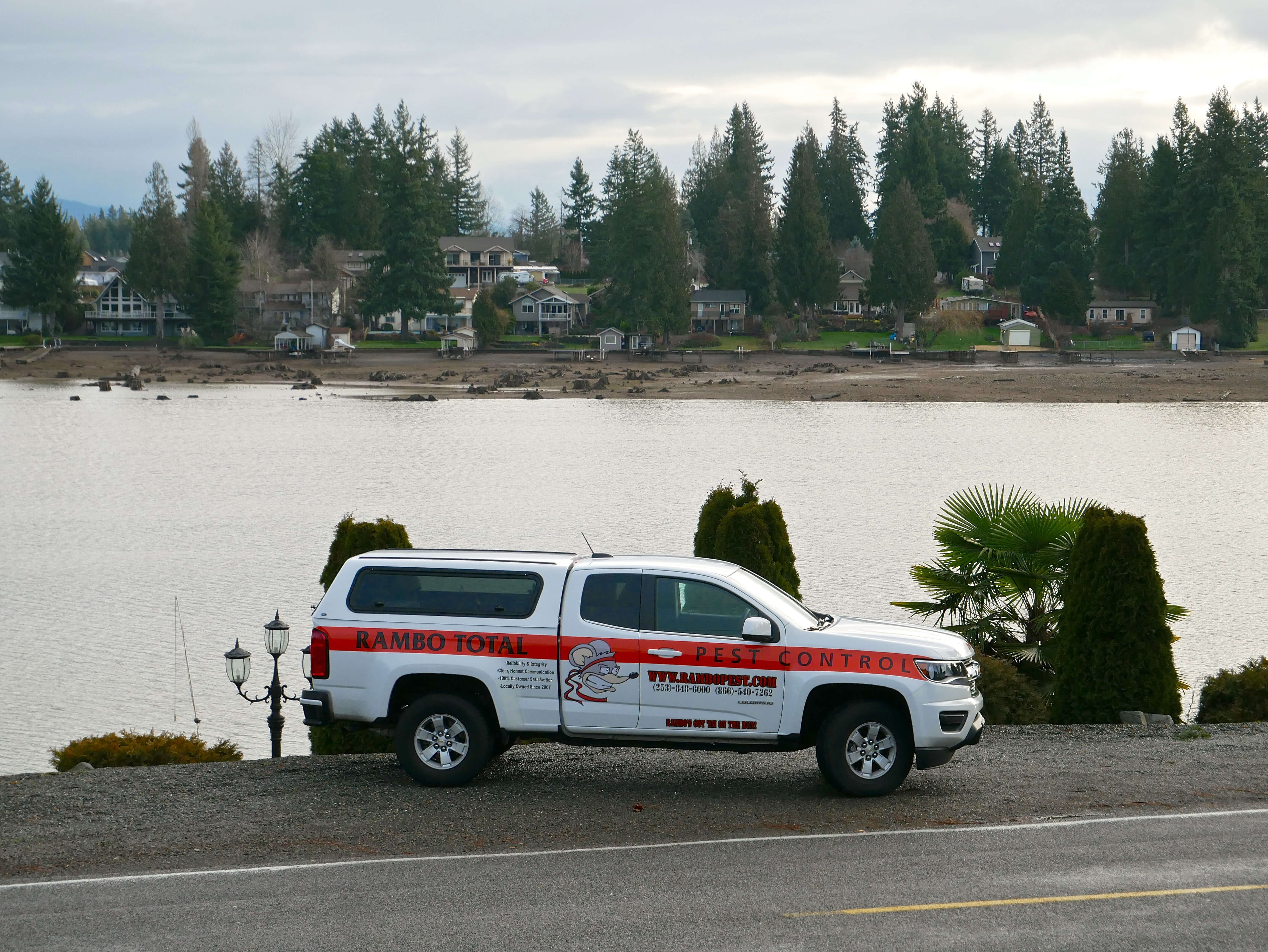 Rambo's service vehicle in Lake Tapps, WA